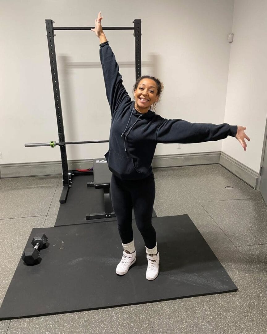 Woman working out at the gym
